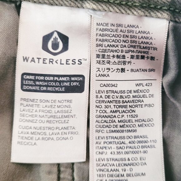 Levi's Olive Green 501 High Rise Shorts 56327-0396 BNWT - Size 28 - Picture 8 of 12